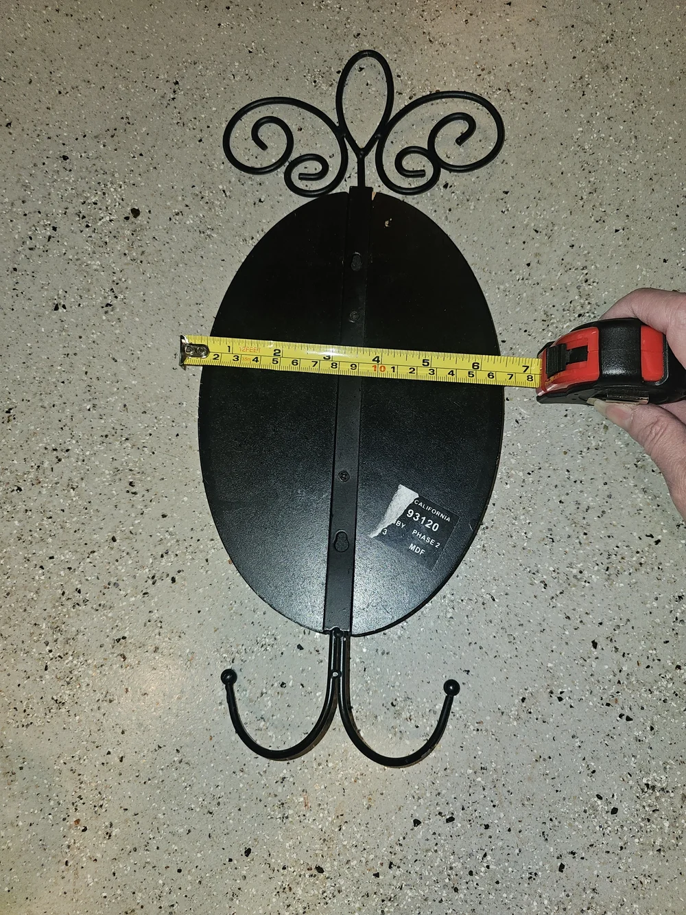 Source Unknown Italy Wall Hook - Black and Cream
